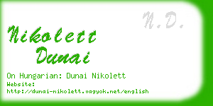 nikolett dunai business card